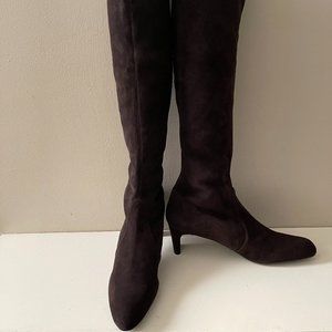 Stuart Weitzman Chicboot Cola (Brown) Suede - Size 10.5 N